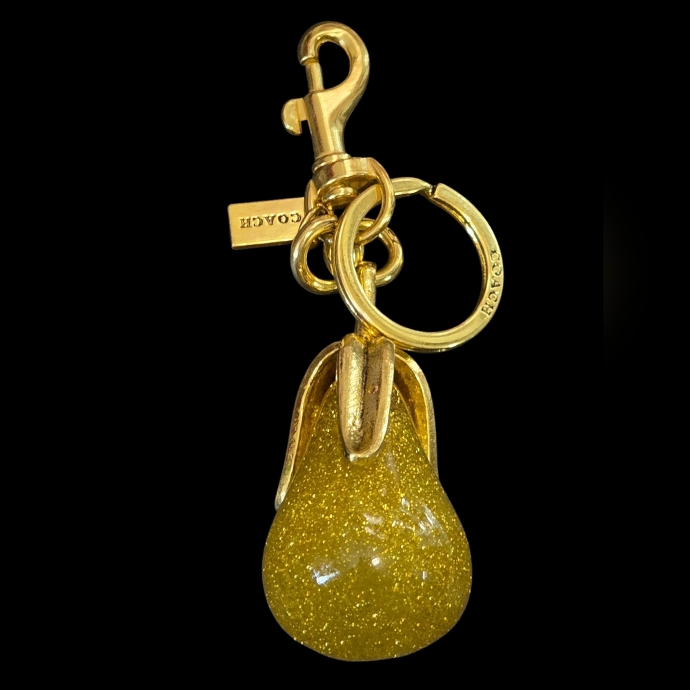 Letter "C" Green Pear Keychain | Keyfob | Bag Charm